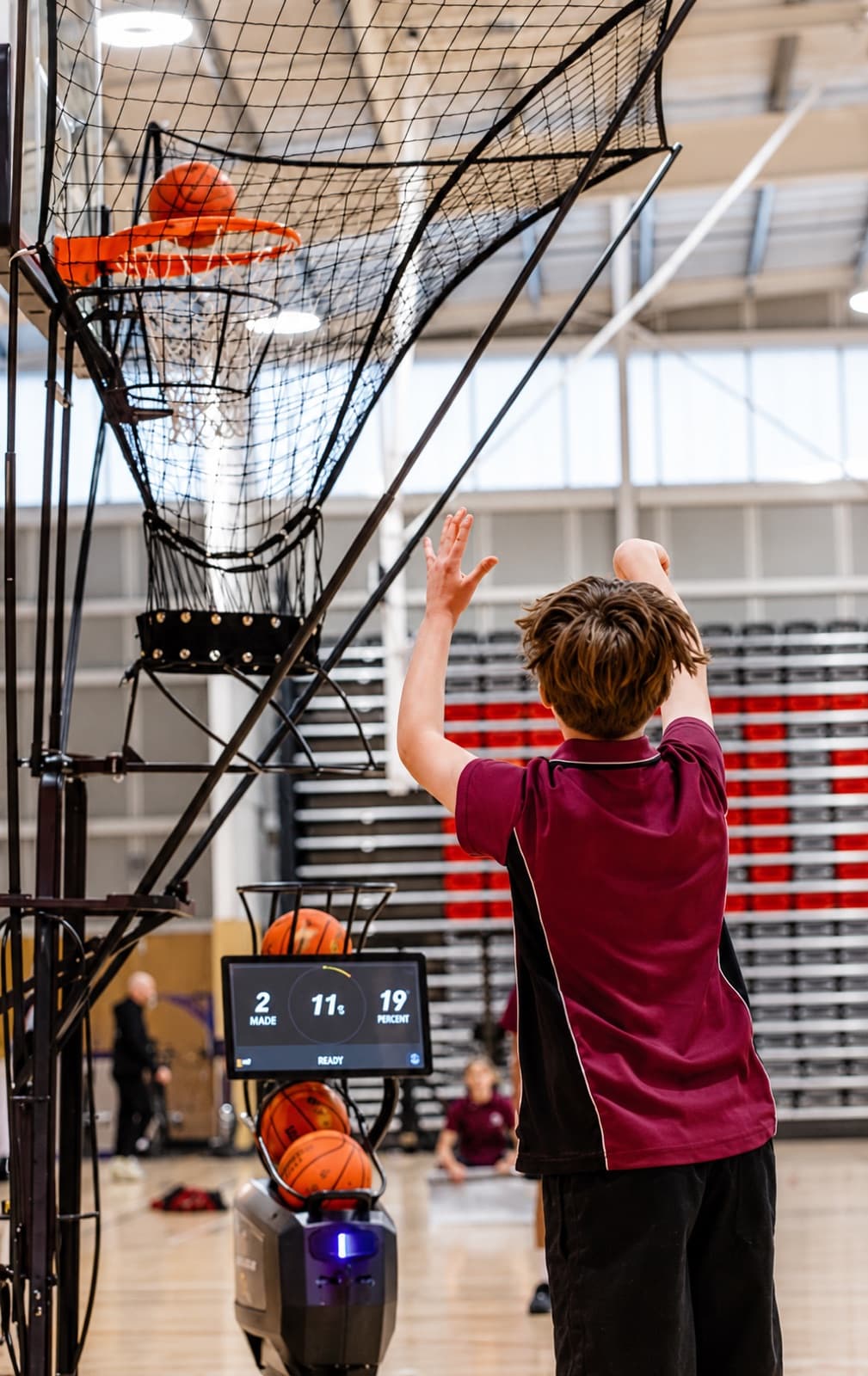 Cranbourne Secondary College, Cranbourne VIC, with their Dr. Dish shooting machine