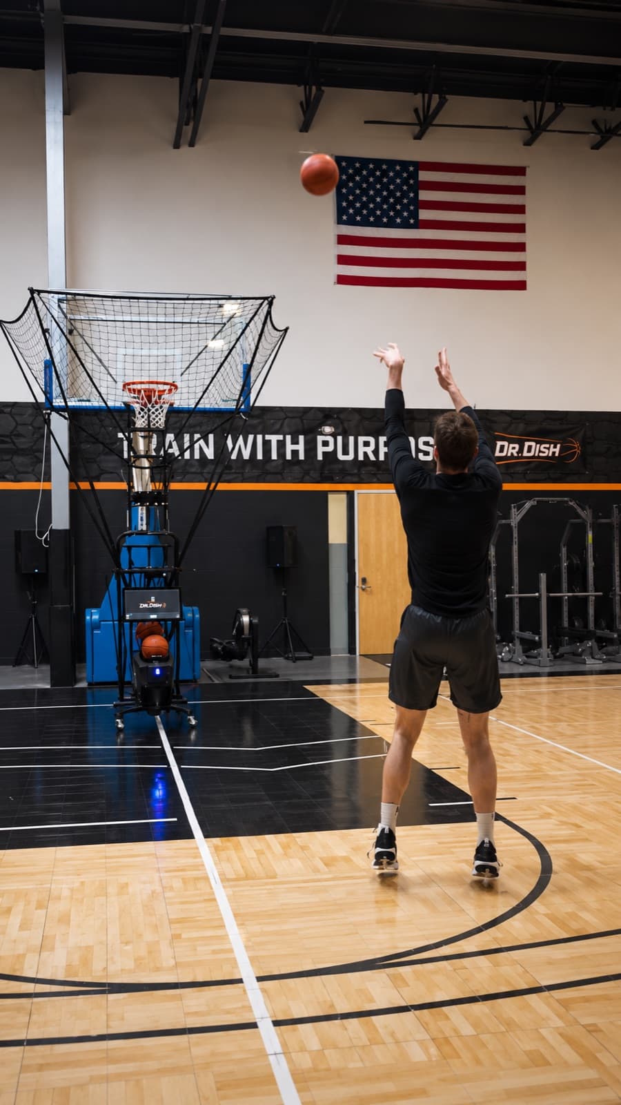 Port Macquarie Basketball Association, Port Macquarie NSW, with their Dr. Dish shooting machine