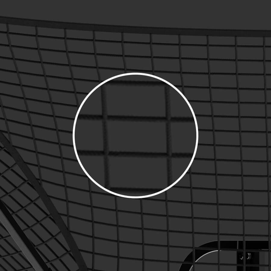Tournament-grade black netting